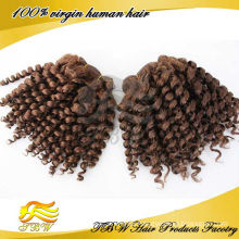 Grade 5A brazilian human hair weft spiral curl color #33